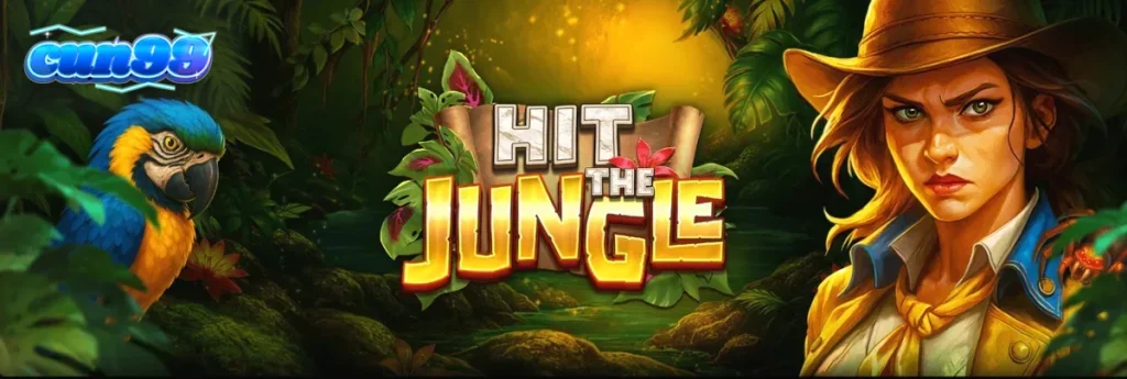 Tampilan visual slot Hit the Jungle dengan nuansa hutan misterius